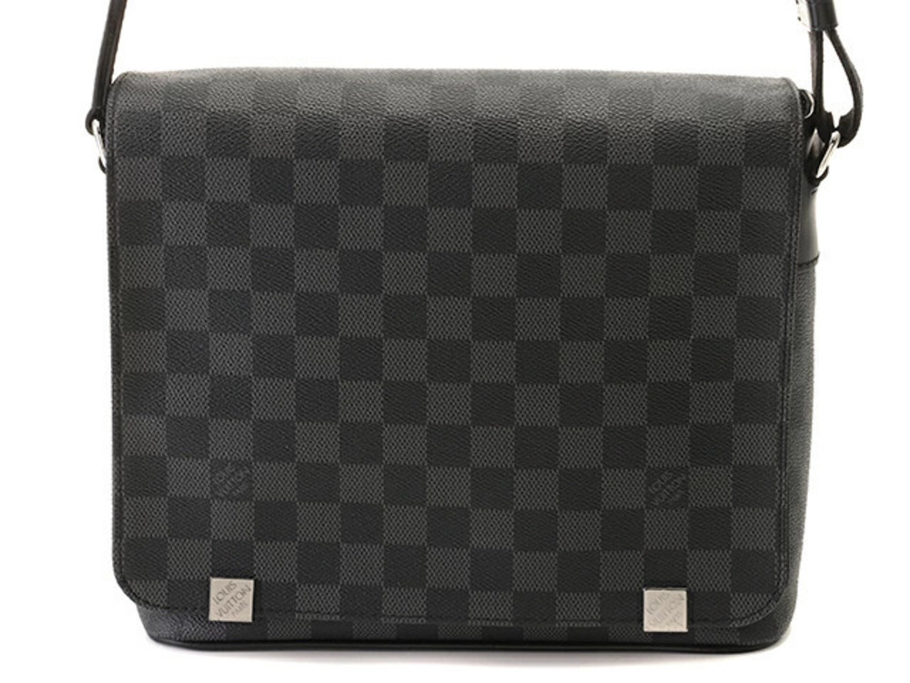 Louis Vuitton Damier Graphite Black District Shoulder Bag